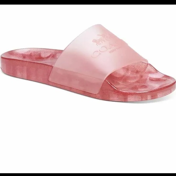 Coach Shoes - Coach Womens Ulyssa Pink Jelly Slide Sandals Size 9